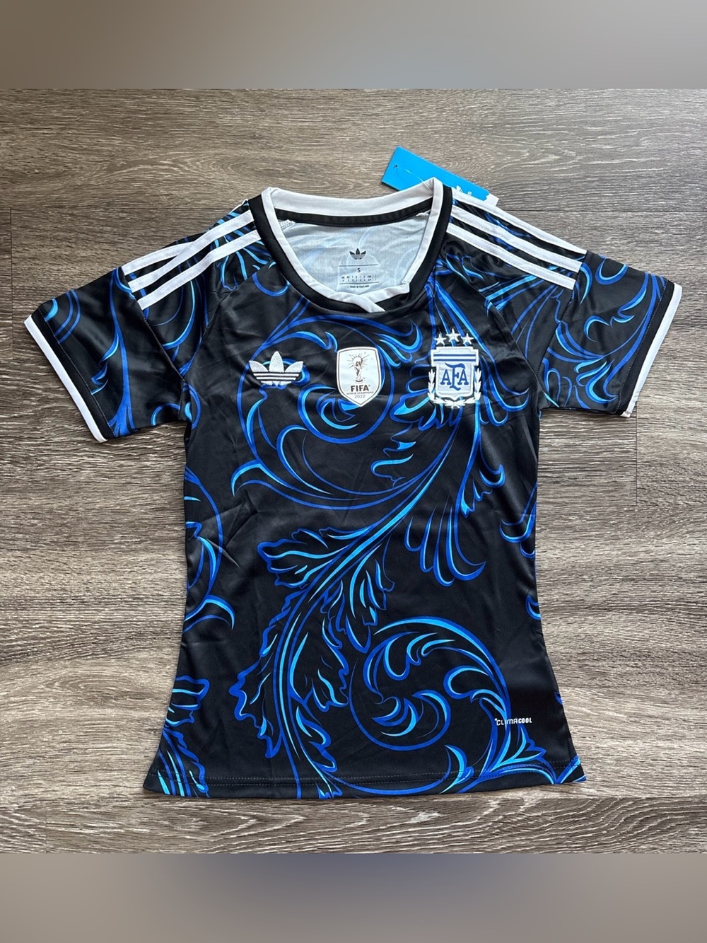 adidas Women Black and Blue Argentina World Cup 2026 Soccer Jersey